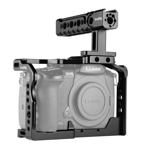 SmallRig GH5 Cage with Top Handle Clamp Mount V1 w/ Ball Head Mount